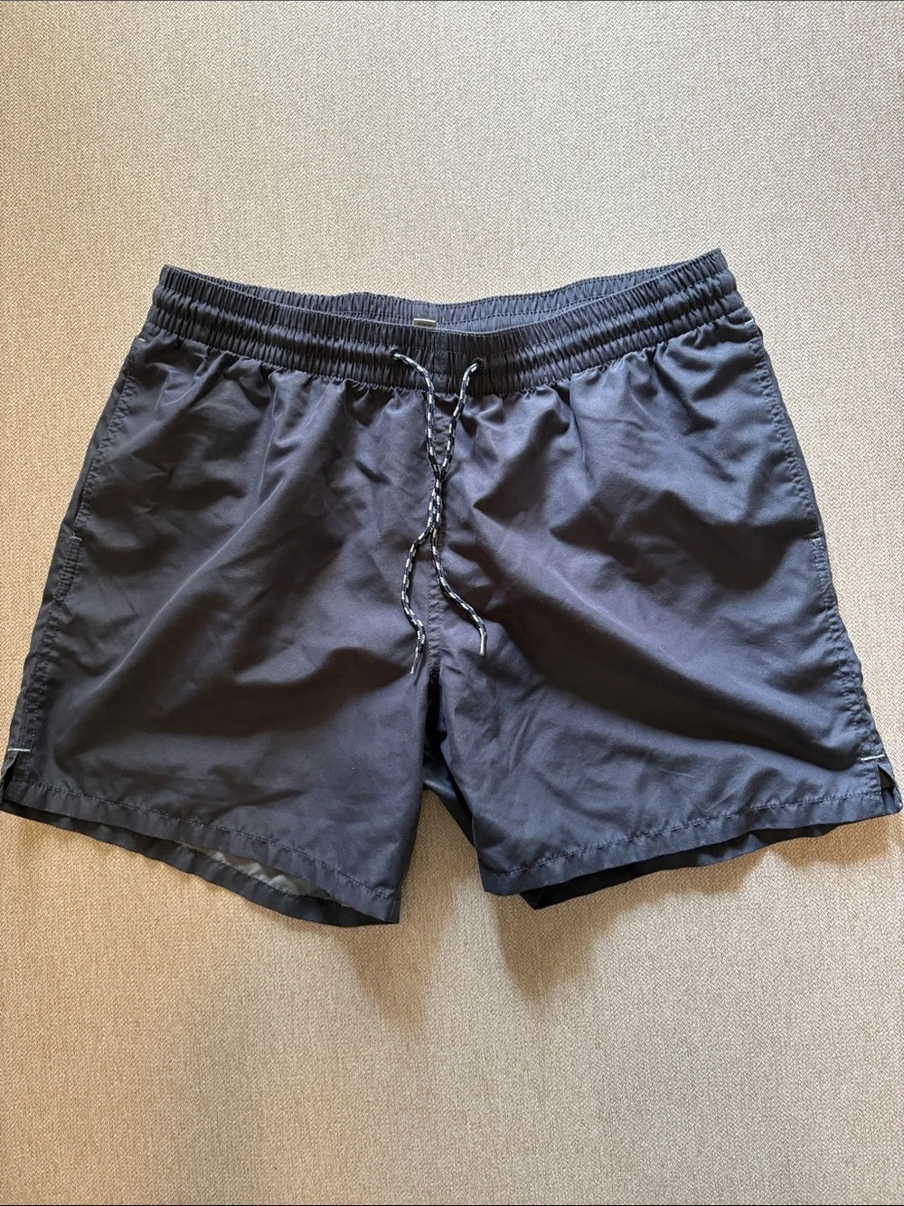 Men's Goodfellow Charcoal Swim Trunks with Drawstring